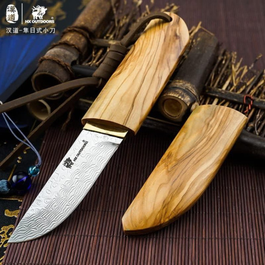 Нож HX Outdoors DM-036, светлое дерево